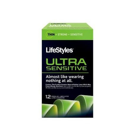 Lifestyles Ultra Sensitive Condoms - 12 Pack