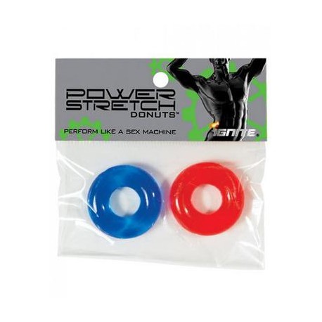 Power Stretch Donuts - 2 Pack - Red and Blue 