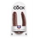 King Cock Large Double Trouble - Brown 