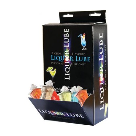 Liquor Lube - 7 Assorted Flavors - 50 Pieces Display 