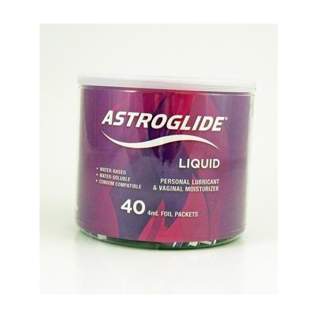 Astroglide Liquid 4ml - 40 Piece Jar 