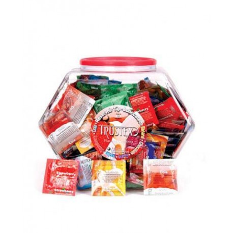 Trustex Assorted Flavored Lubricated Latex Condoms - 288 Condoms