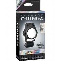Fantasy C-ringz Rock Hard Vibrating Ring - Black 