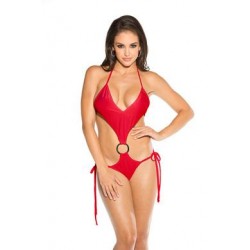 One Piece Tie Side with Ring Sling Shot - Red - One Size 