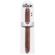 King Cock 16-inch Thick Double Dildo - Brown 
