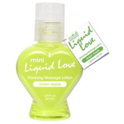 Mini Liquid Love Warming Massage Lotion Green Apple - 1.25 oz.