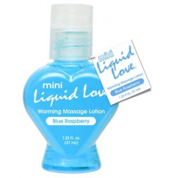 Mini Liquid Love Warming Massage Lotion Blue Raspberry - 1.25 oz.