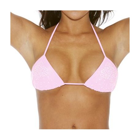 Studded Tri Top - Baby Pink - One Size 