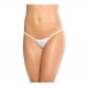 Micro Low Back Tee Thong - White - One Size 