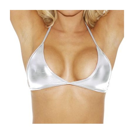 Lame Shakira Top - Silver - One Sizr 