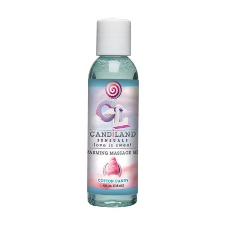 Candiland Sensuals Warming Massage Gel - Cotton Candy - 4 Oz.