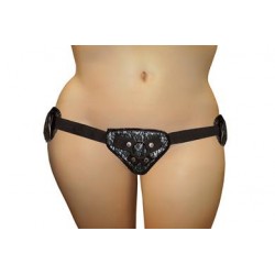 Plus Size Grey and Black Lace Strap-on 