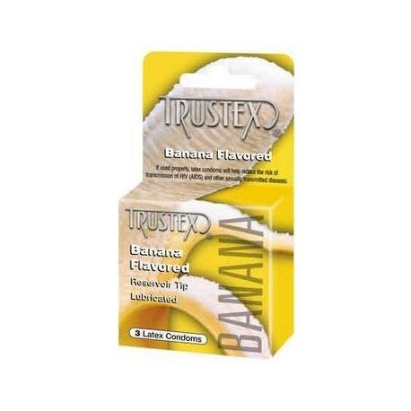 Trustex Banana Lubricated Condoms - 3 Pack