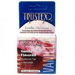 Trustex Vanilla Lubricated Condom - 3 Pack