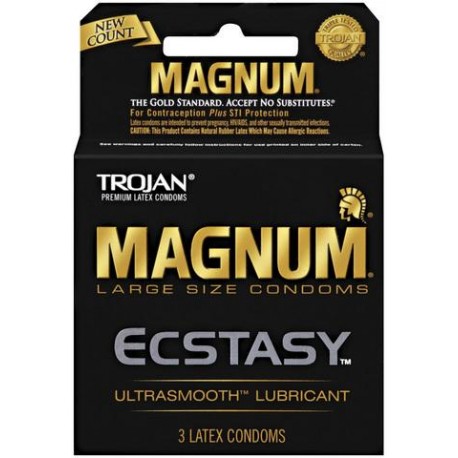 Trojan Magnum Ecstasy Lubricated Condoms 3-Pack