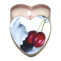 Cherry Edible Massage Oil Heart Candle - 4 oz.