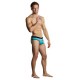 Sport Thong Athletic Mesh - Turquoise and Black - Small 