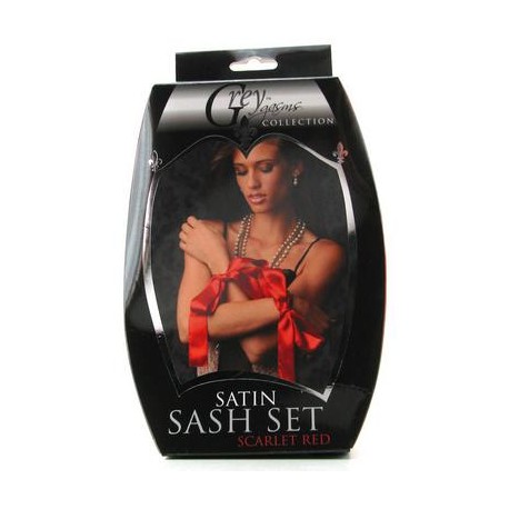 Satin Sash Set Scarlet Red