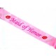 Pink Maid Of Honor Sash with Diamante Stones 