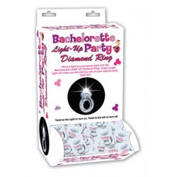 Bachelorette Light-up Party Diamond Ring - 24 Piece Display