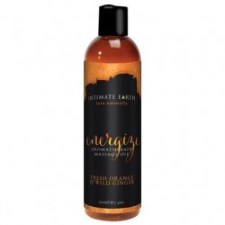 Energize Aromatherapy Massage Oil Fresh Orange & Wild Ginger - 4 Oz. / 120 Ml 