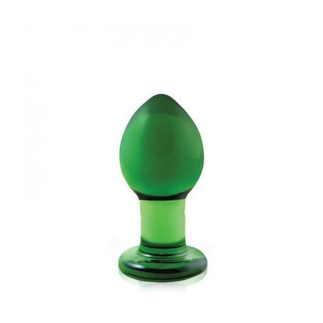 Crystal Premium Glass Plug - Medium - Green