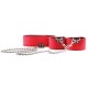 Reversible Collar and Wrist Cuffs - Red 