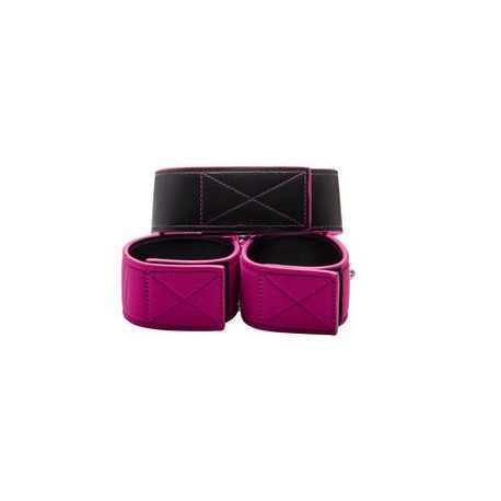 Reversible Collar and Wrist Cuffs - Pink 