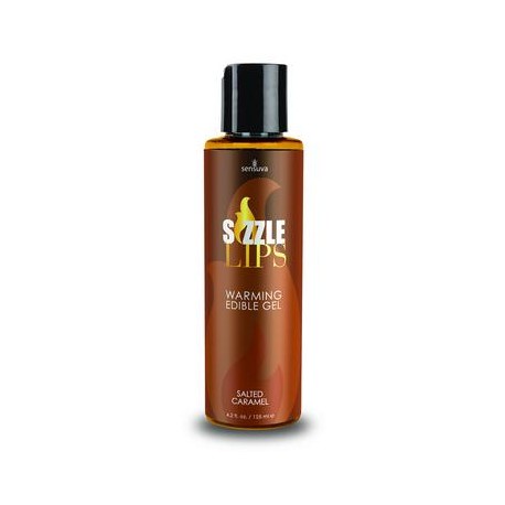 Sizzle Lips Warming Edible Gel - Salted Caramel - 4.2 Fl. Oz. / 125 Ml 