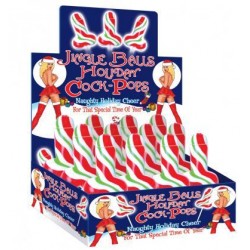 Jingle Bells Holiday Cock Pop - 12 Pieces With Counter Display