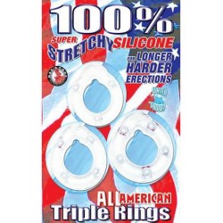 All American Triple Rings- Clear