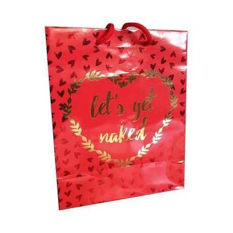 Let's Get Naked - Gold Foil Gift Bag 