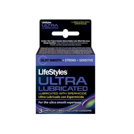 Lifestyle Ultra Lubricated Spermicidal 3pack 