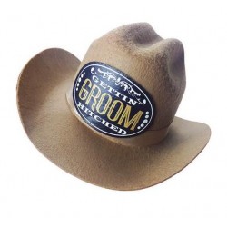 Gettin' Hitched Clip-on Cowboy Groom Party Hat 