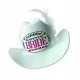 Gettin' Hitched Clip-on Cowgirl Bride Party Hat 