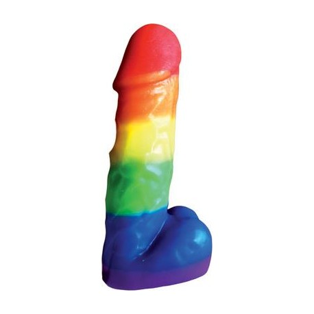 Rainbow Pecker Party Candle 7" 