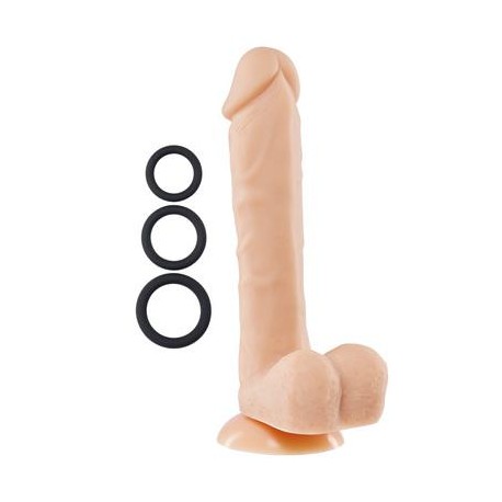 9" Silicone Pro Odorless Dong - Flesh 