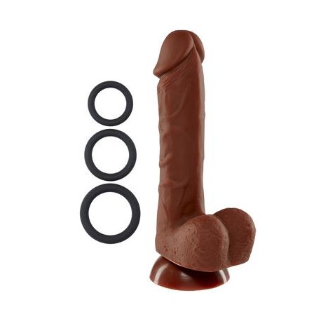 7" Silicone Pro Odorless Dong - Brown 