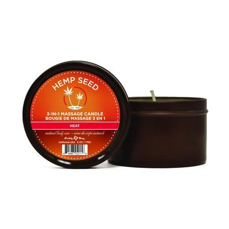 3-in-1 Heat Candle with Hemp - 6 Oz. 