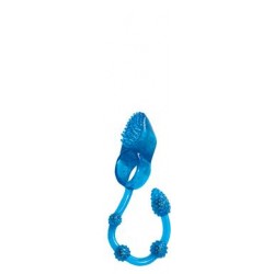 Maxx Gear Vibrating Cockring & Anal Beads - Blue 