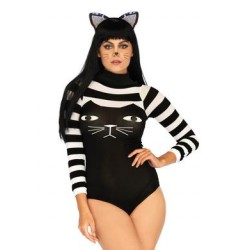 Striped Cat Bodysuit - One Size 
