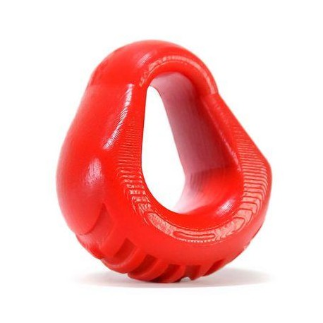 Hung Padded Cockring Oxballs- Red 