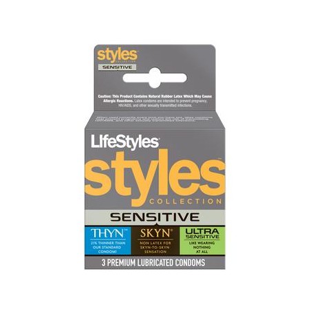 Lifestyles Styles Sensitive - 3 Pack 