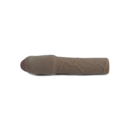 Cyberskin 3 Inch Xtra Thick Uncut Transformer Penis Extension - Dark 
