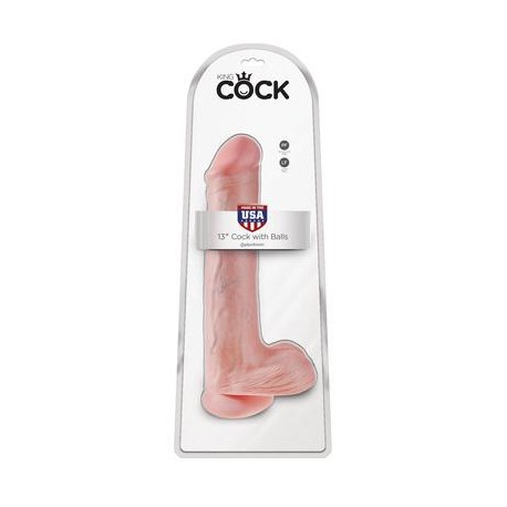 King Cock 13" Cock with Balls - Light 