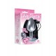The 9's the Silver Starter Heart Bejeweled Stainless Steel Plug - Pink 