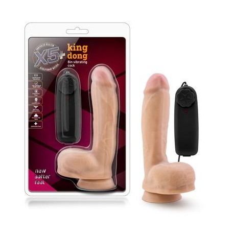 X5 Plus - King Dong - 8 Inch Vibrating Cock - Vanilla 