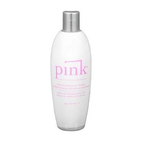 Pink Silicone Lubricant for Women - 8 Oz Flip Top Bottle 