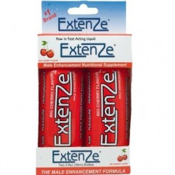 Extenze Male Enhancement Shooters - 2 Ct. - Big Cherry Flavor - 2 Fl Oz 