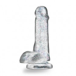 Naturally Yours - 6 Inch Glitter Cock - Sparkling Clear 